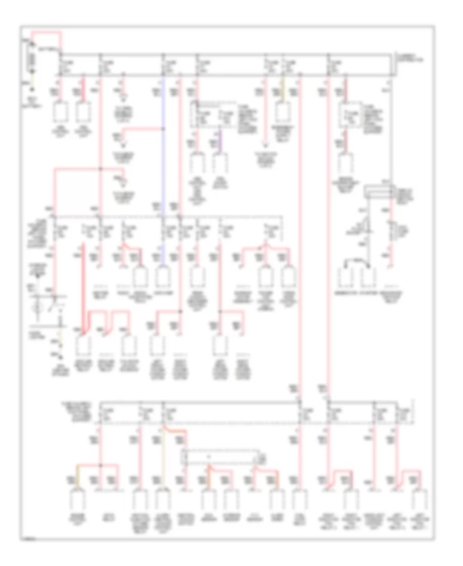 Power Distribution Wiring Diagram 1 of 3 for Porsche 911 Turbo 2003