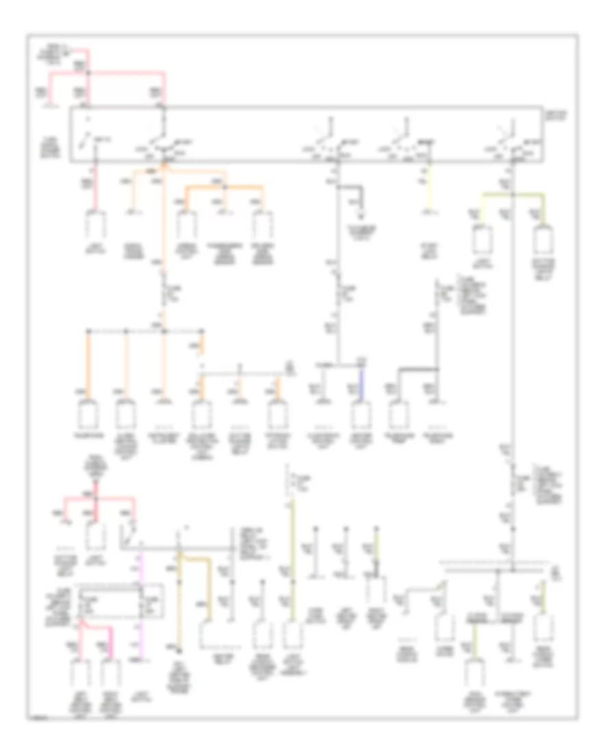 Power Distribution Wiring Diagram (2 of 3) for Porsche 911 Turbo 2003