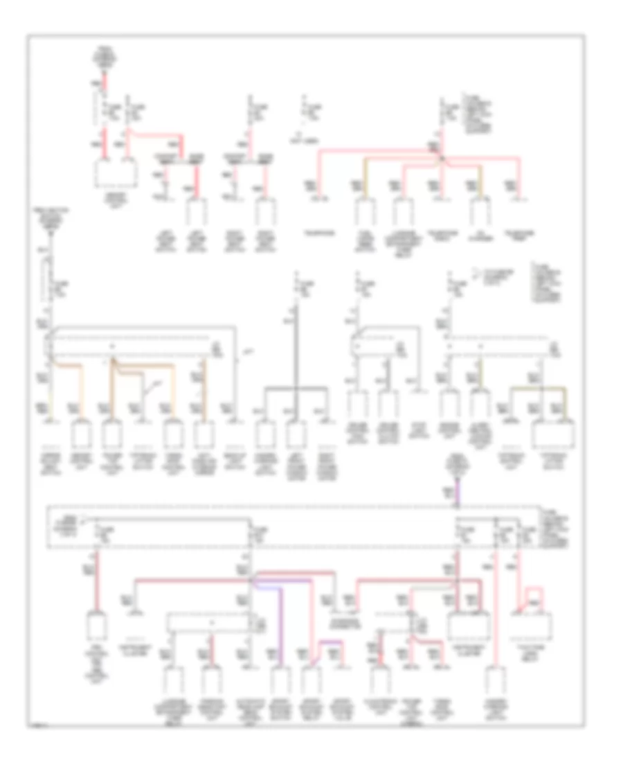 Power Distribution Wiring Diagram (3 of 3) for Porsche 911 Turbo 2003