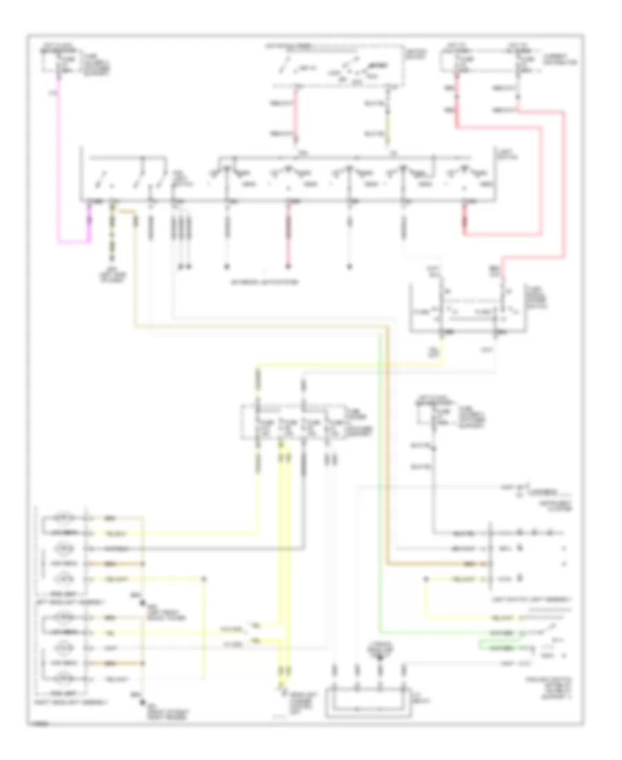 Headlamps Wiring Diagram, without DRL for Porsche Boxster 2003