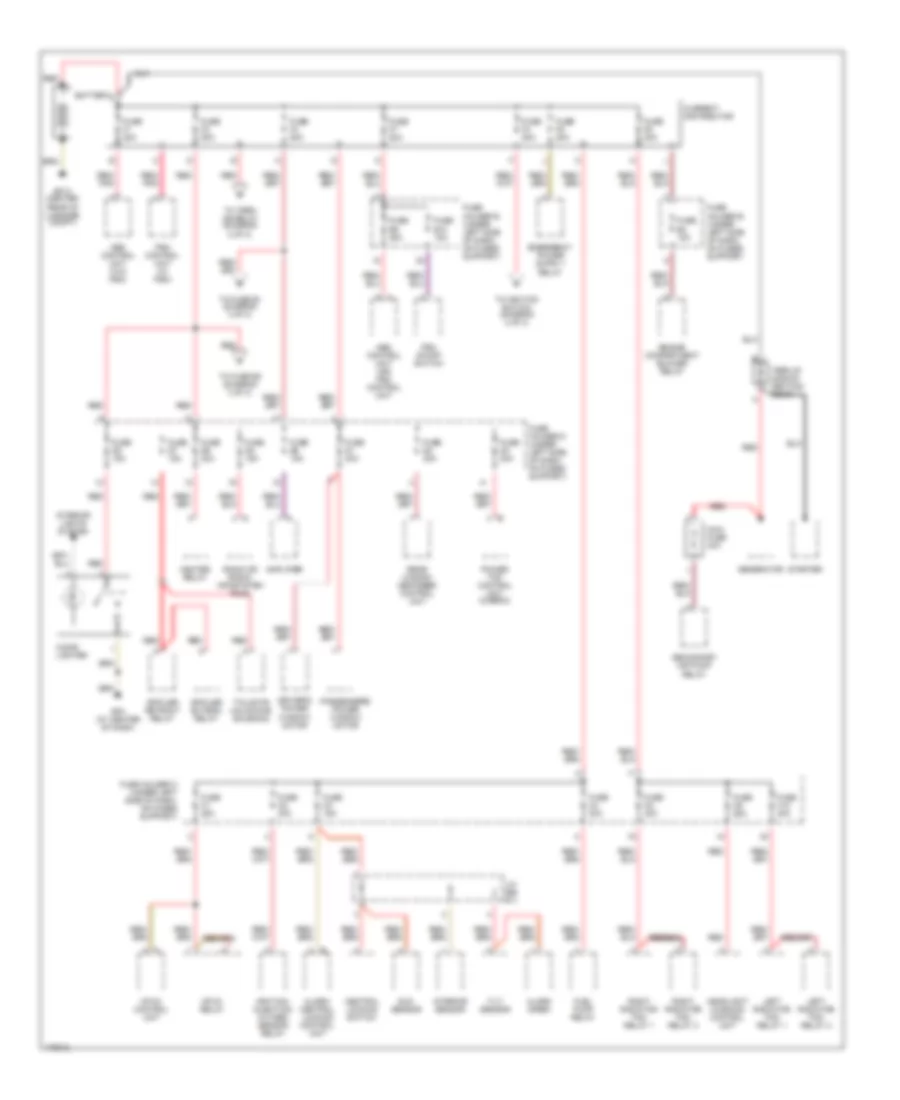Power Distribution Wiring Diagram 1 of 3 for Porsche Boxster 2003