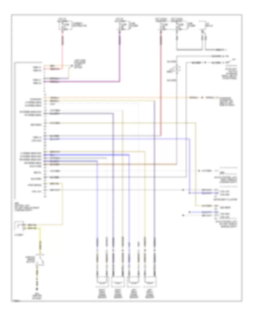 Anti lock Brakes Wiring Diagram without Stability Assist for Porsche Boxster S 2003