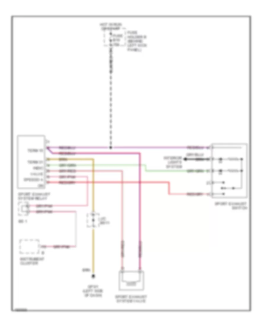 Electronic Muffler Wiring Diagram for Porsche Boxster S 2003