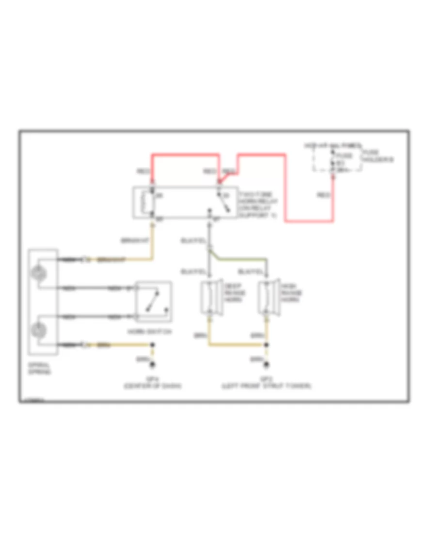 Horn Wiring Diagram for Porsche Boxster S 2003