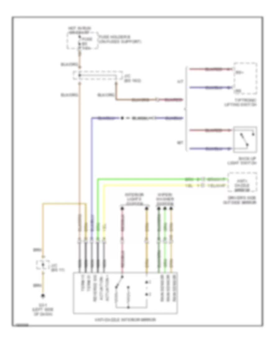 Auto Anti dazzling Mirror Wiring Diagram for Porsche Boxster S 2003