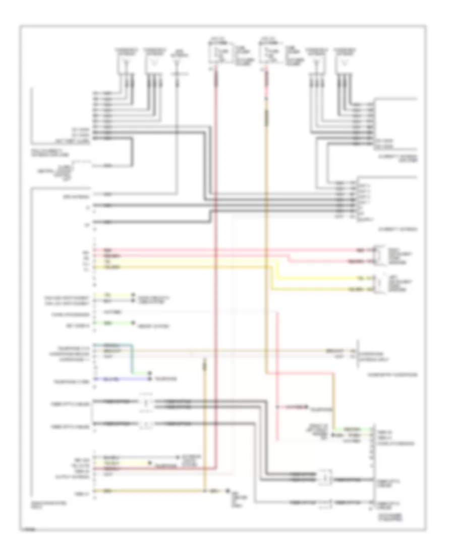 Radio Wiring Diagram, with Navigation, without Bose for Porsche Boxster S 2003