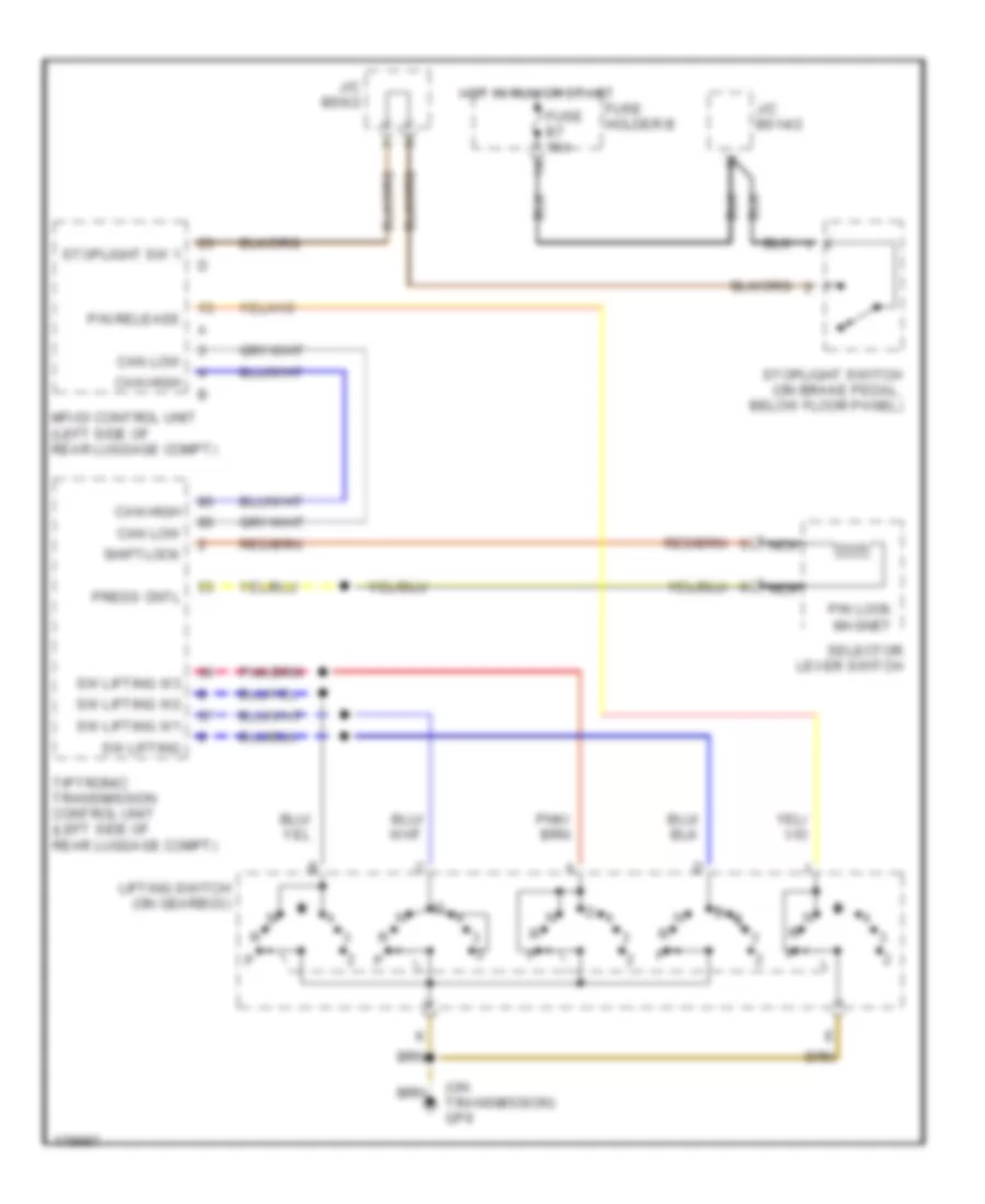 Shift Interlock Wiring Diagram for Porsche Boxster S 2003