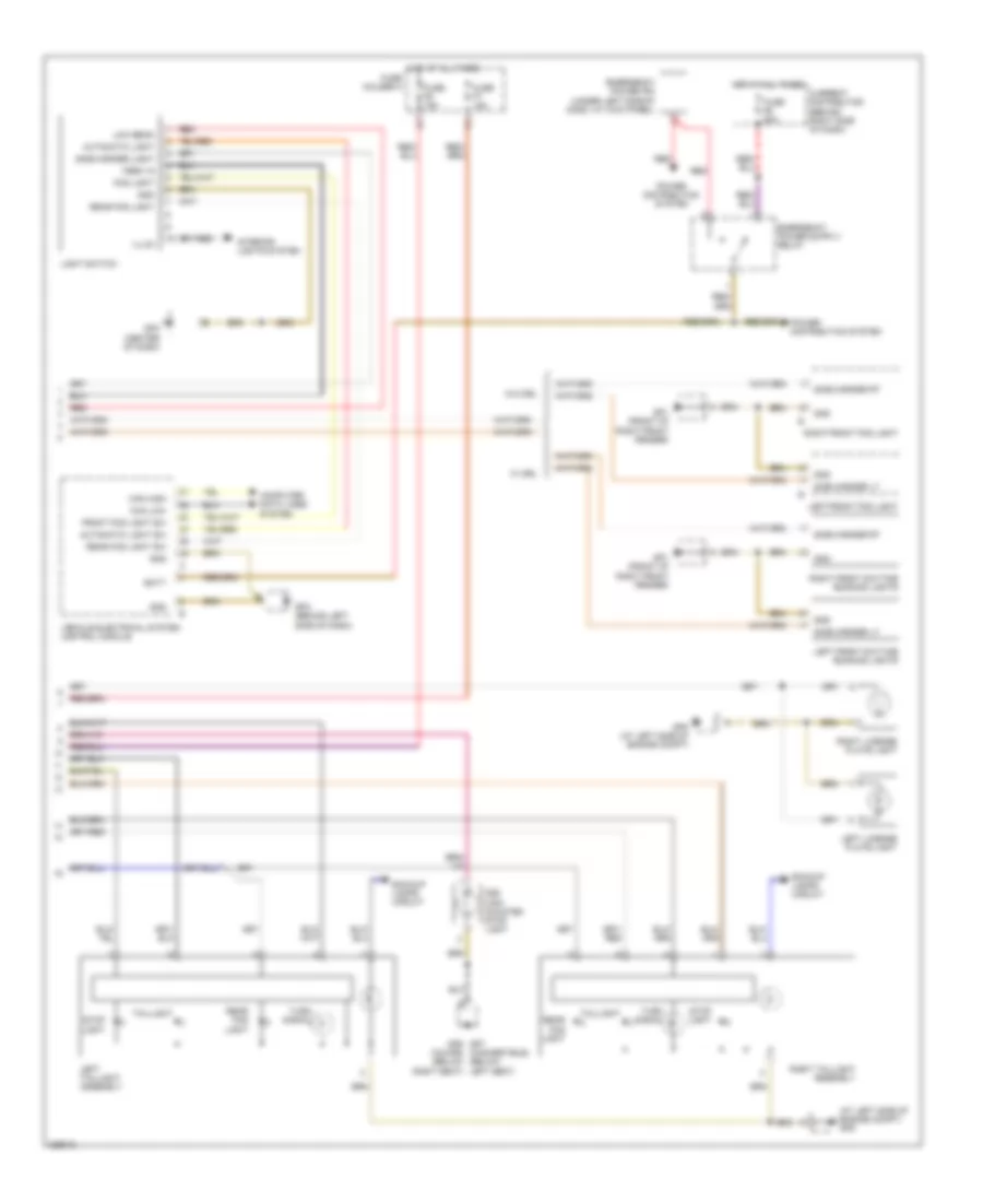 Exterior Lamps Wiring Diagram 2 of 2 for Porsche Cayman S 2010