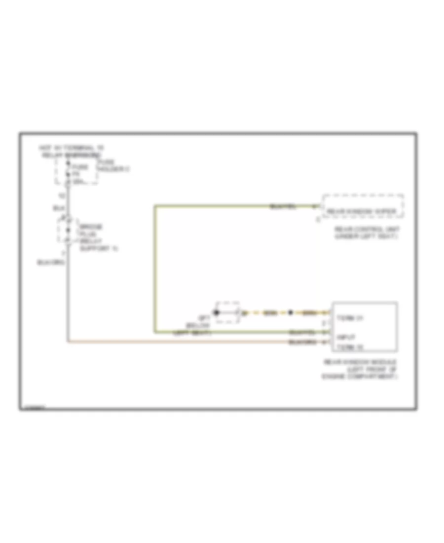 задняя схема дворника для Porsche Cayman S 2010