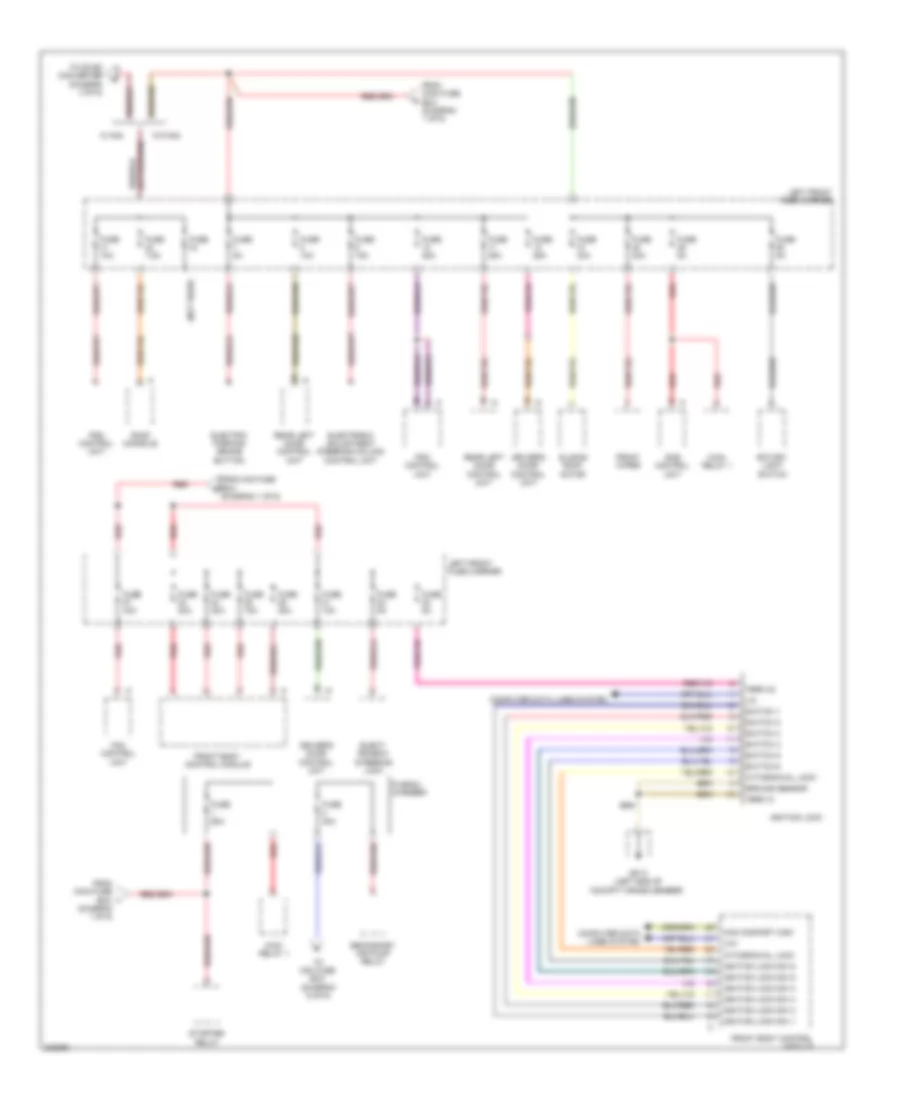 Power Distribution Wiring Diagram (2 of 6) for Porsche Panamera S 2010
