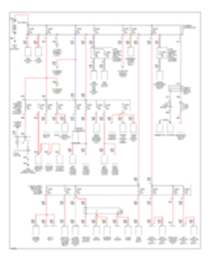 Power Distribution Wiring Diagram Early Production 1 of 3 for Porsche 911 Carrera 2004