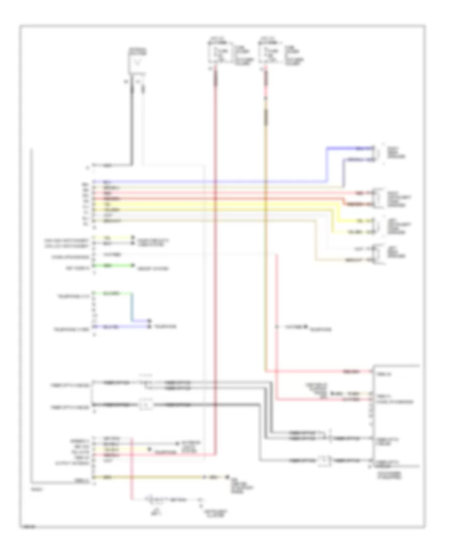 Radio Wiring Diagram, without Navigation without Bose  Harman, Early Production for Porsche 911 Carrera 2004
