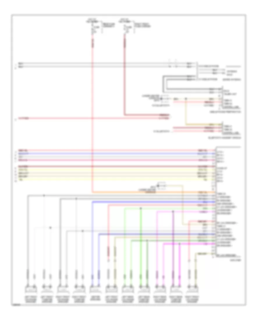 Base Radio Wiring Diagram with Amplifier 2 of 2 for Porsche Panamera Turbo 2010