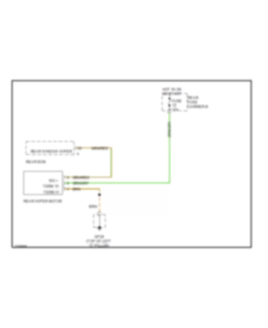 Rear Wiper Wiring Diagram for Porsche Panamera Turbo 2010