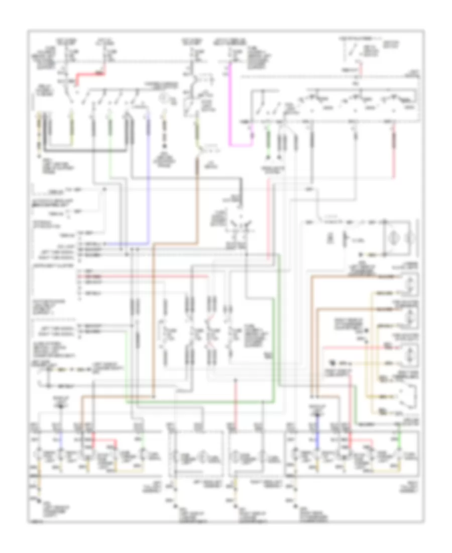 Exterior Lamps Wiring Diagram, Early Production for Porsche 911 Carrera 4 2004