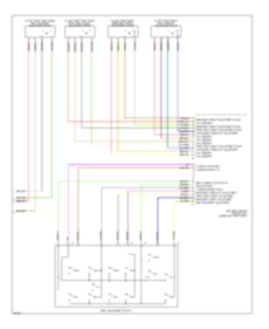 Drivers Memory Seat Wiring Diagram (2 of 2) for Porsche 911 Carrera 2011