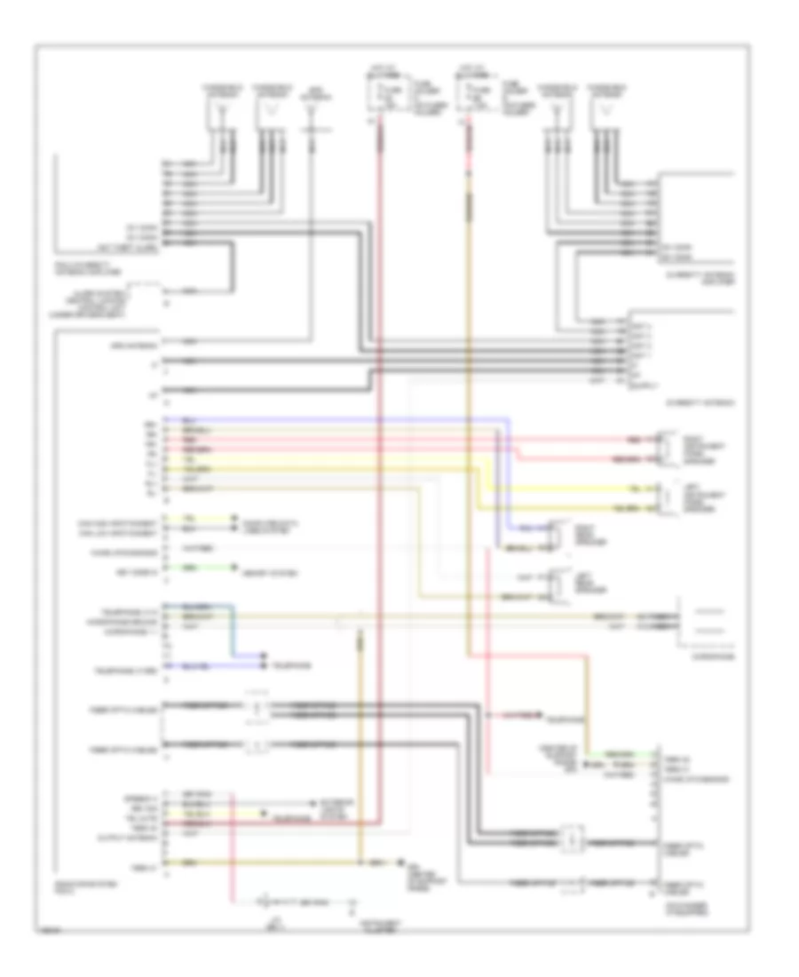 Radio Wiring Diagram with Navigation without Bose  Harman Early Production for Porsche 911 Carrera 4S 2004