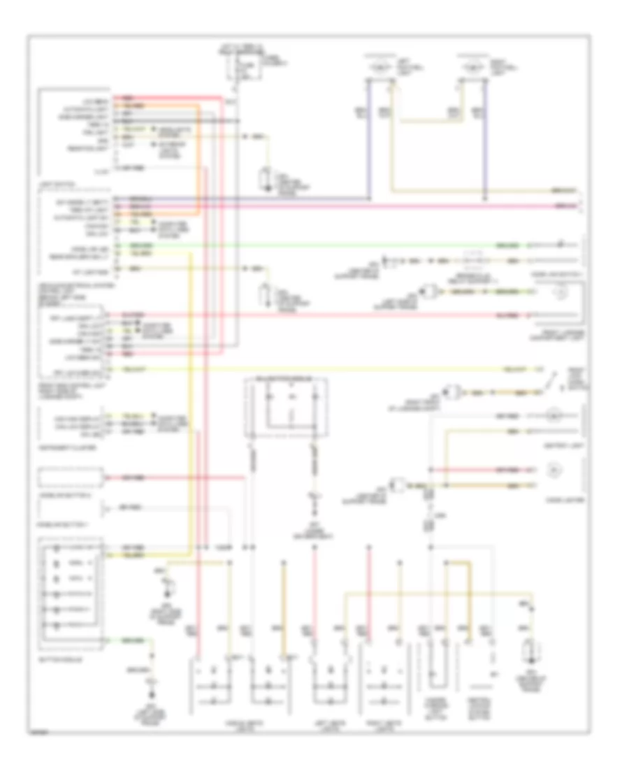 Interior Lights Wiring Diagram 1 of 2 for Porsche 911 Carrera 4S 2011