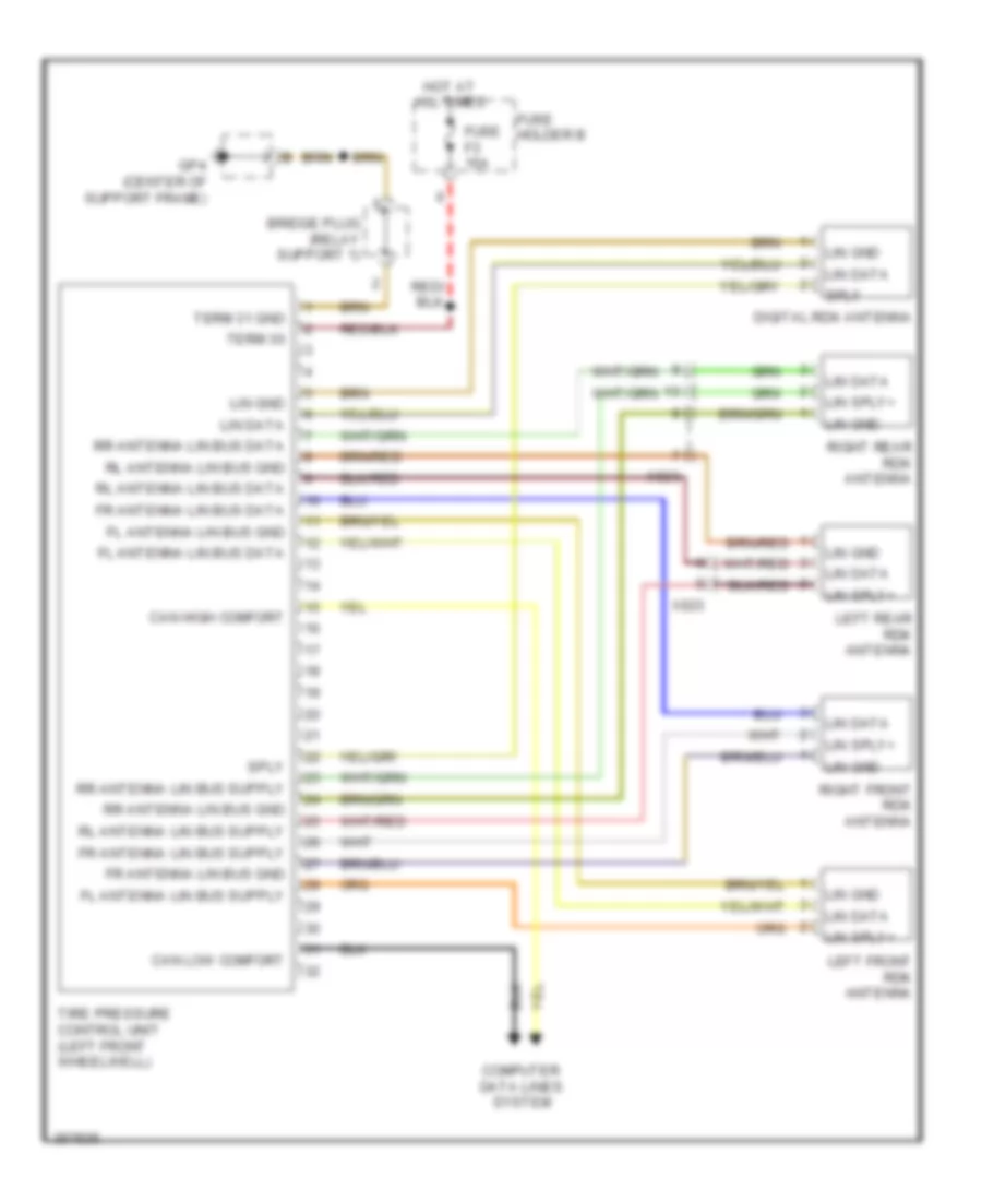 Warning Systems Wiring Diagram for Porsche 911 Carrera 4S 2011