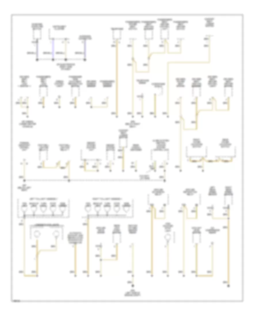 Ground Distribution Wiring Diagram (3 of 3) for Porsche Boxster 2004