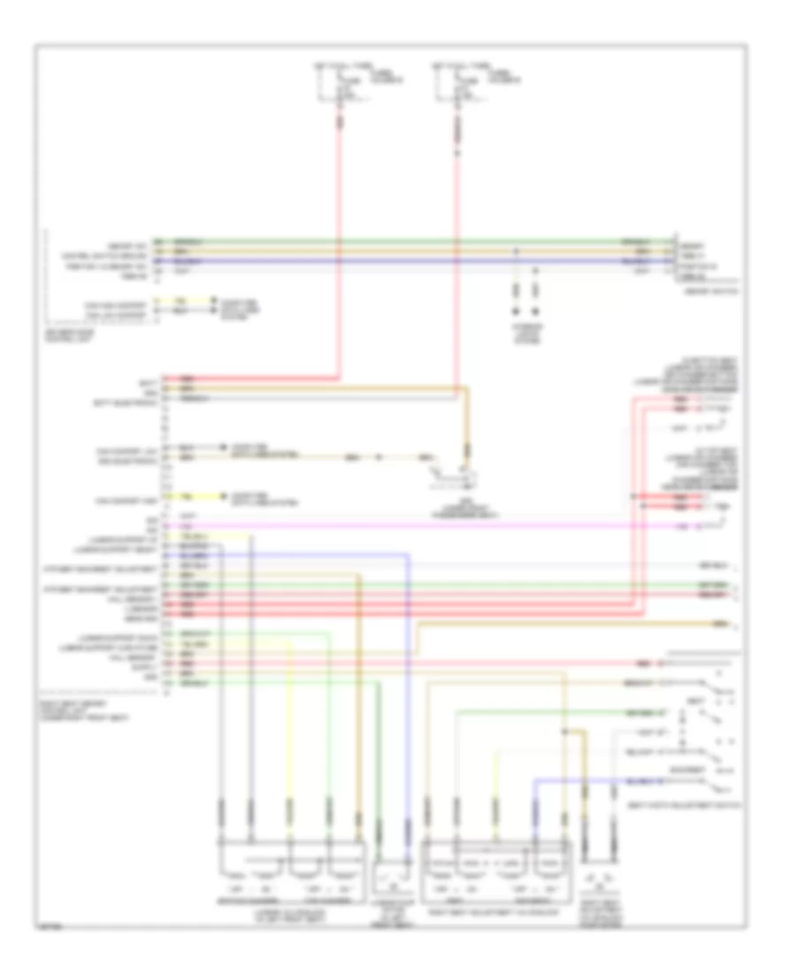 Passengers Memory Seat Wiring Diagram (1 of 2) for Porsche 911 GT2 RS 2011
