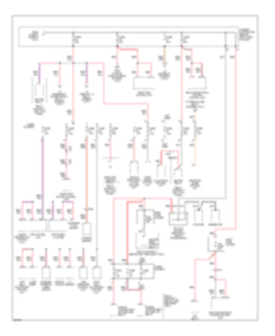 Power Distribution Wiring Diagram (2 of 4) for Porsche 911 GT2 RS 2011