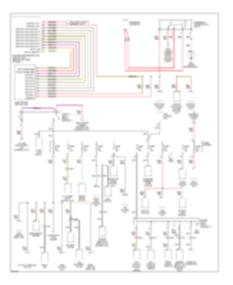 Power Distribution Wiring Diagram (3 of 4) for Porsche 911 GT2 RS 2011