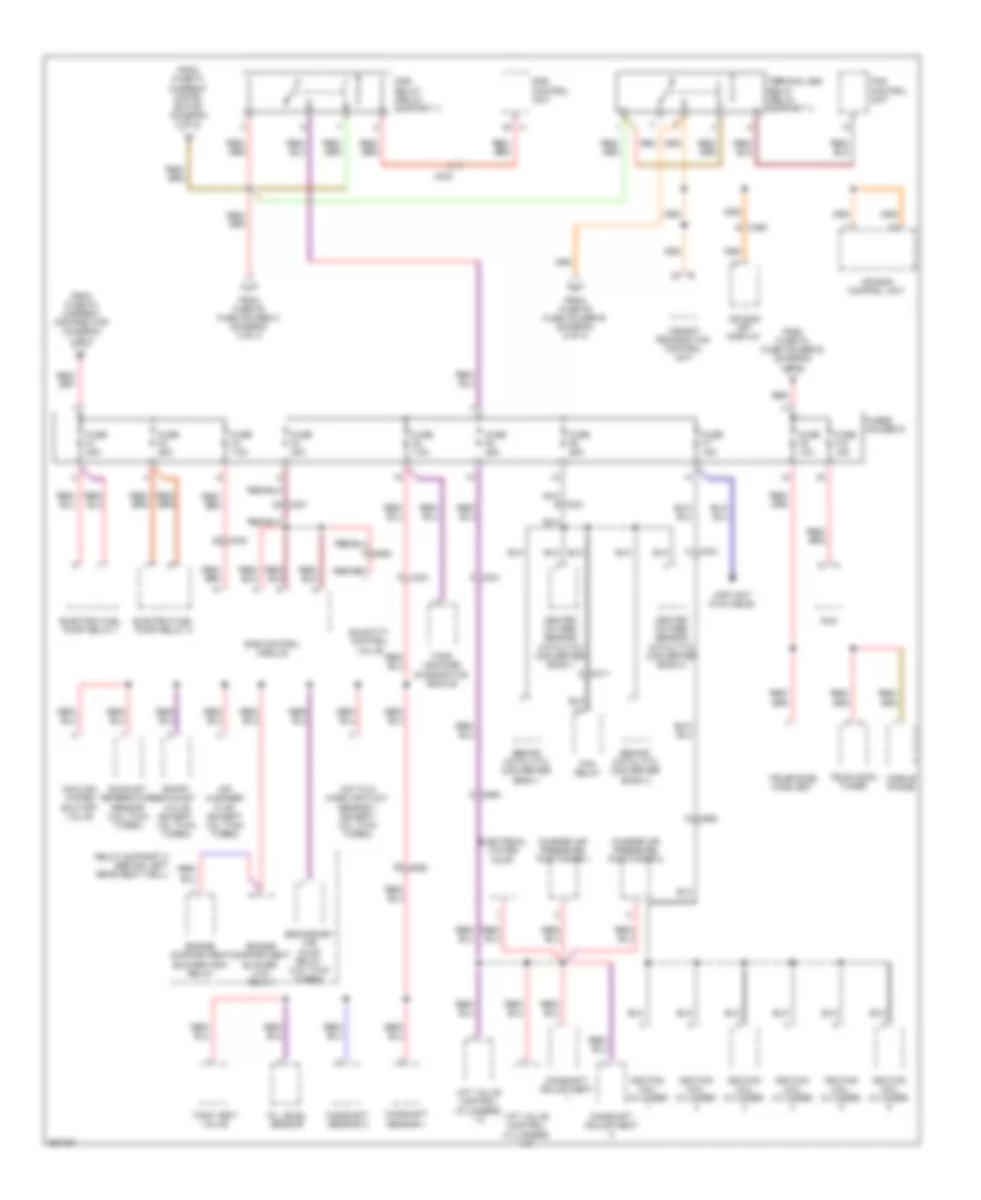 Power Distribution Wiring Diagram 4 of 4 for Porsche 911 GT2 RS 2011