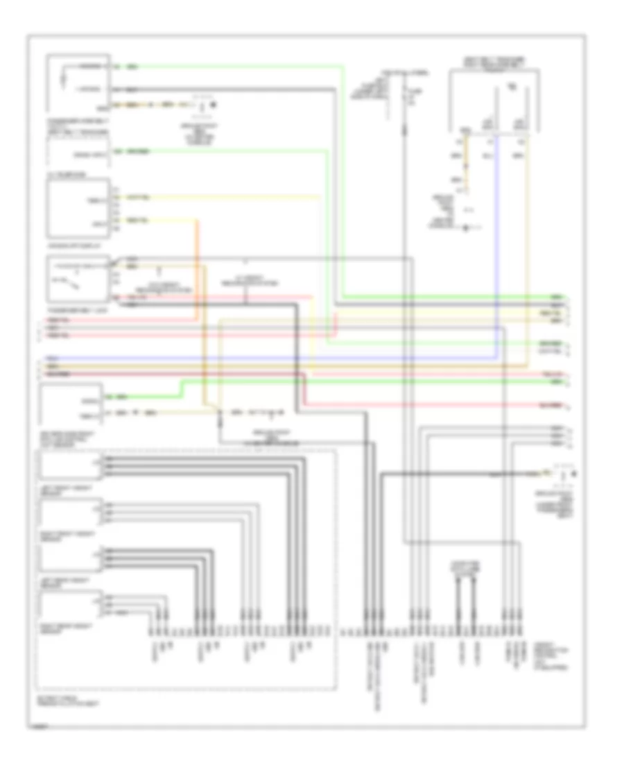 Supplemental Restraints Wiring Diagram (2 of 3) for Porsche Cayenne 2004
