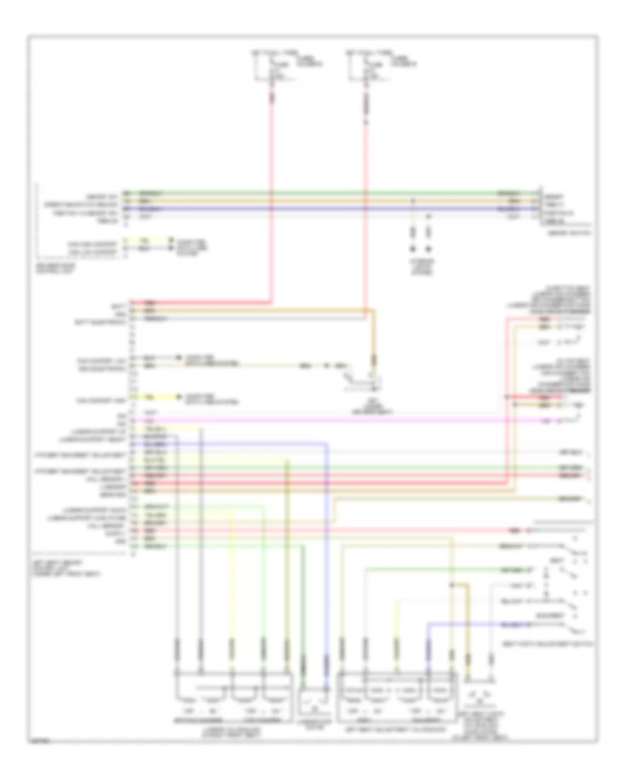 Driver s Memory Seat Wiring Diagram 1 of 2 for Porsche 911 Turbo 2011