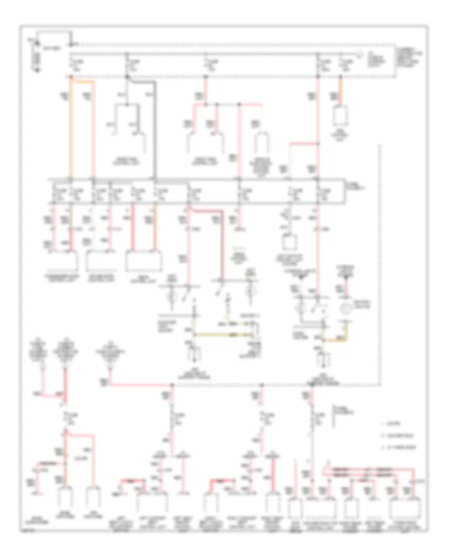Power Distribution Wiring Diagram 1 of 4 for Porsche 911 Turbo 2011