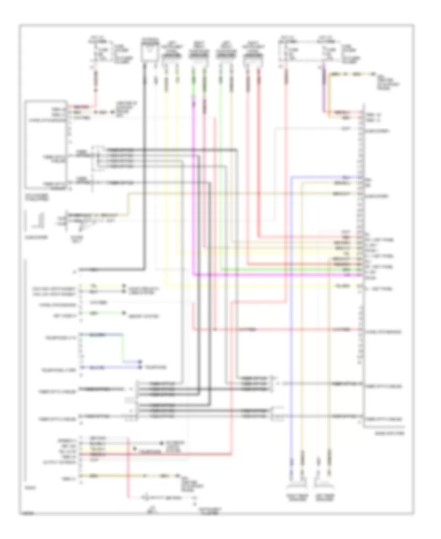 Radio Wiring Diagram with Bose without Navigation Early Production for Porsche 911 Turbo S 2005