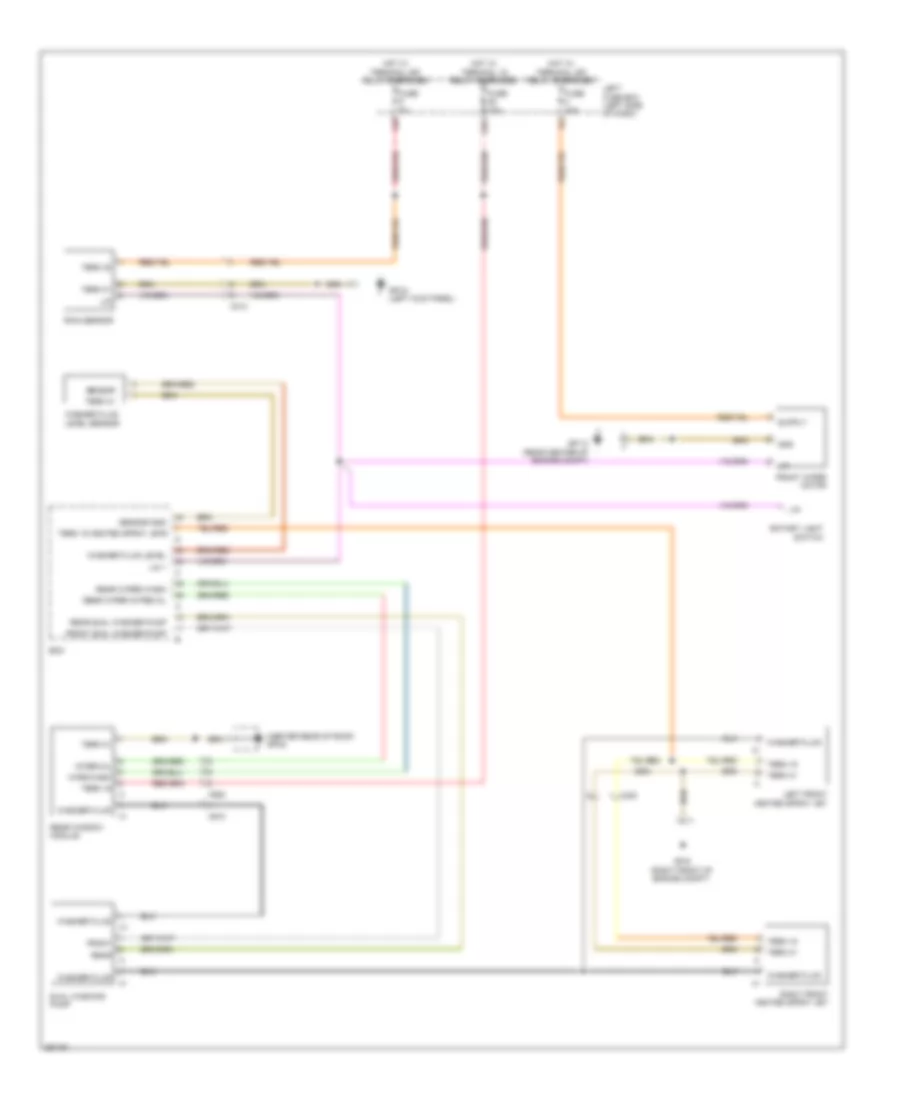 Электросхема стеклоочистителя, дворников и омывателя для Porsche Cayenne S 2011