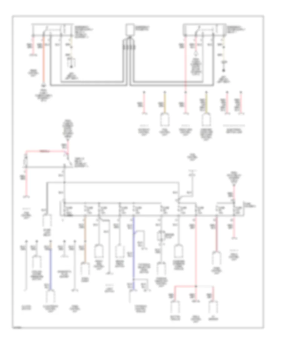Power Distribution Wiring Diagram (3 of 4) for Porsche Boxster 2005
