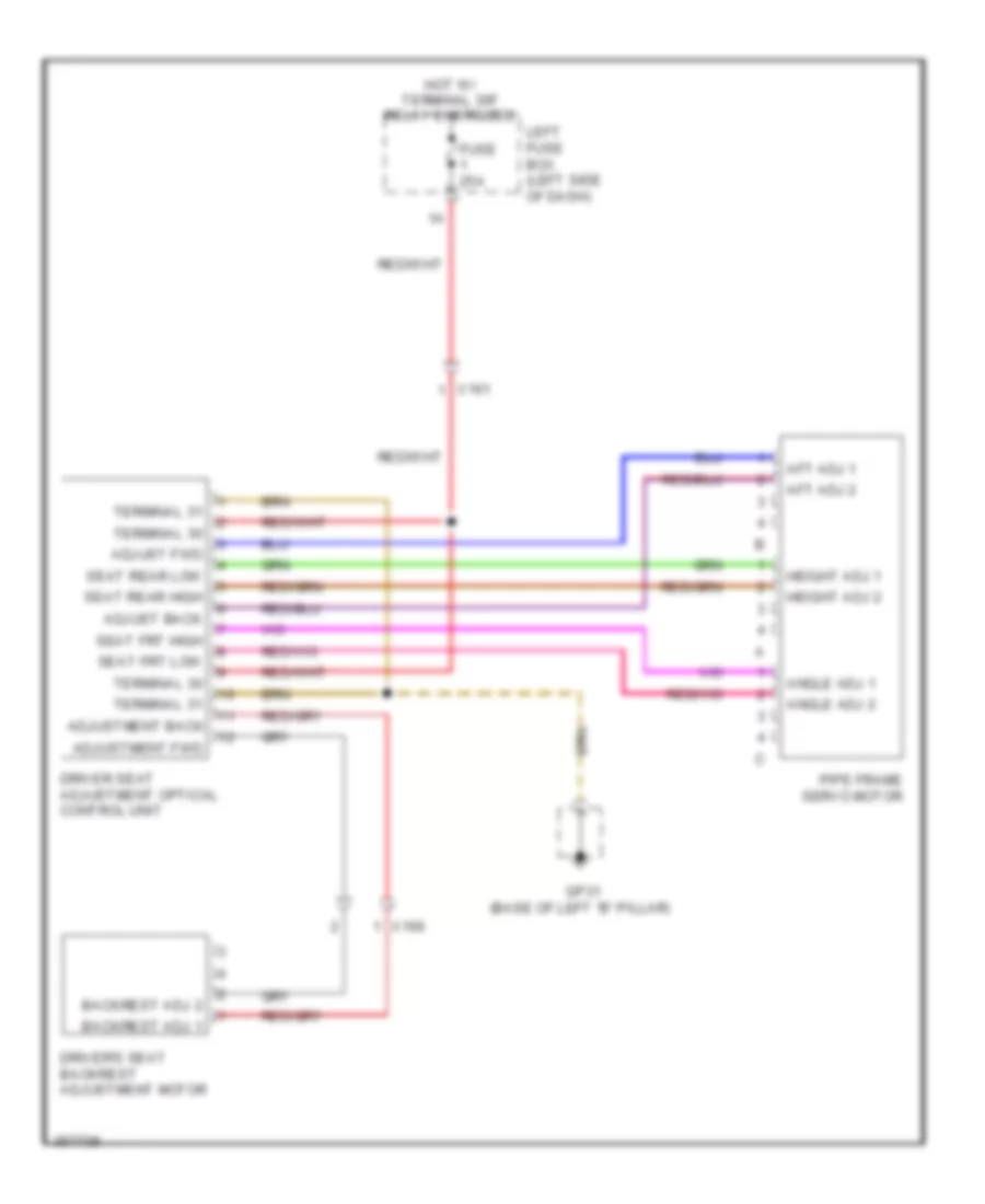 Driver Power Seat Wiring Diagram for Porsche Cayenne S Hybrid 2011