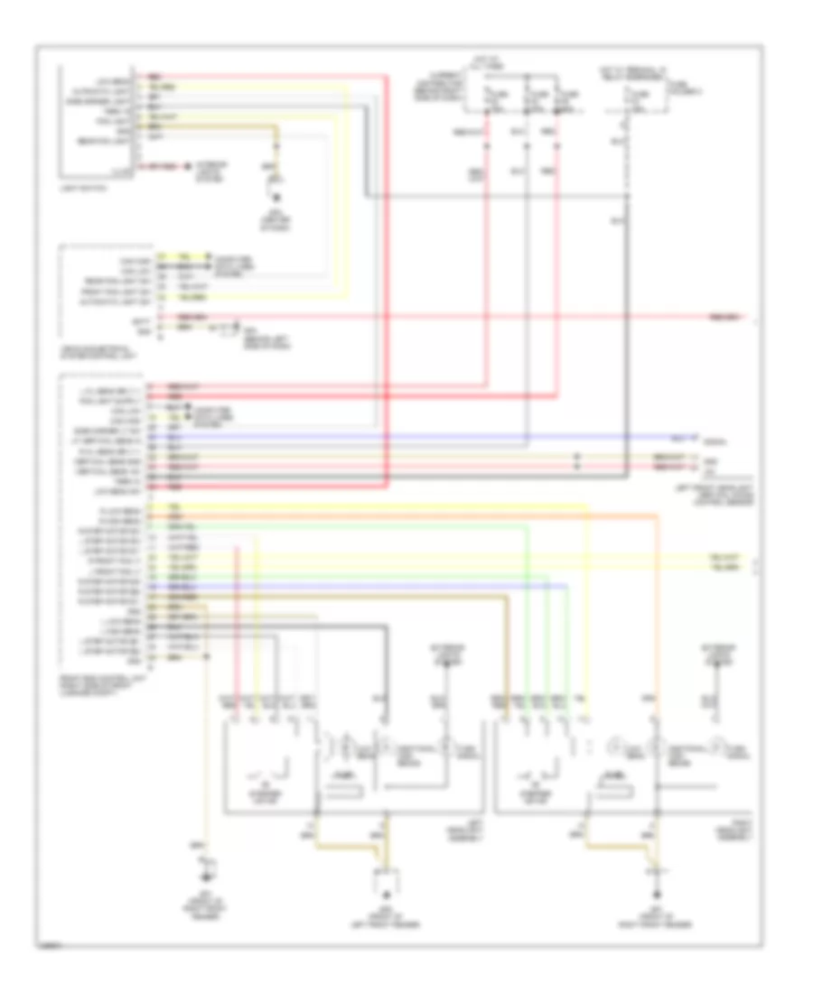 Headlights Wiring Diagram, with Xenon Lamps (1 of 2) for Porsche Cayman 2011