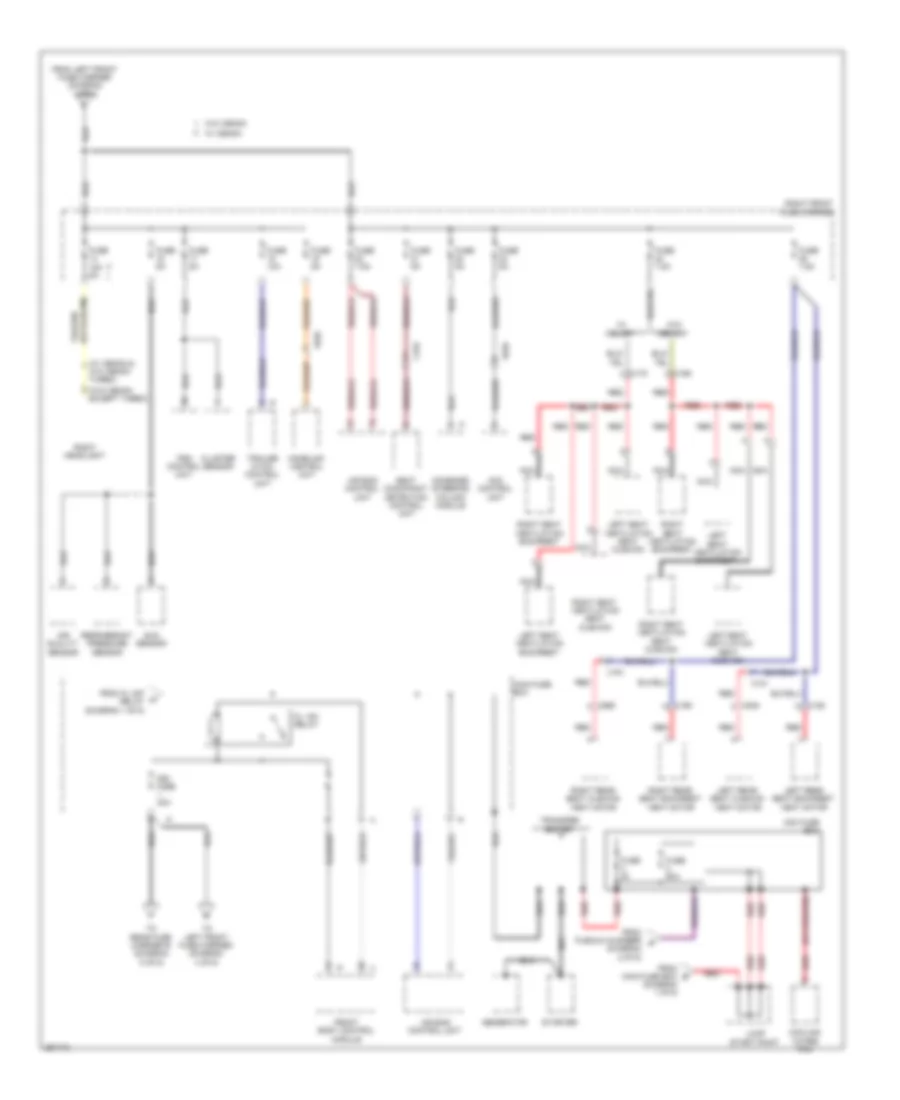Power Distribution Wiring Diagram (6 of 6) for Porsche Panamera 4S 2011