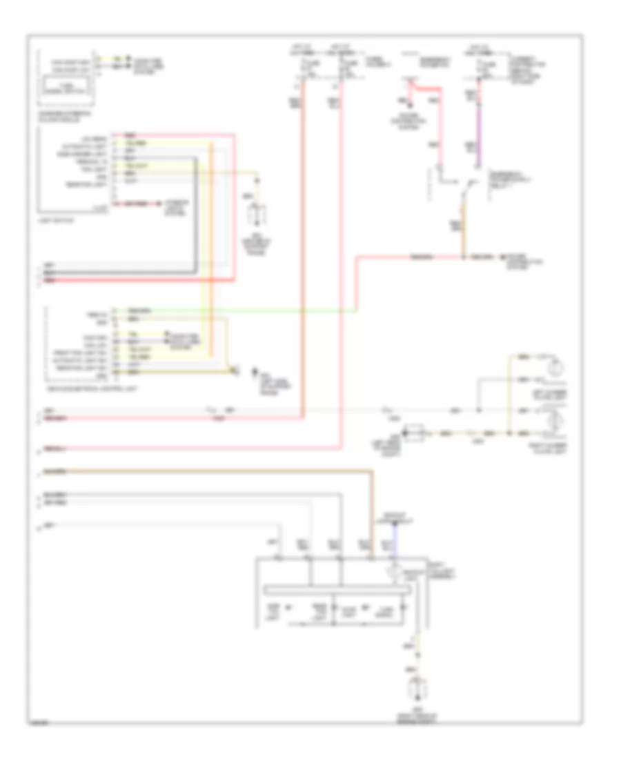 Exterior Lamps Wiring Diagram, Early Production (2 of 2) for Porsche 911 Carrera 2012