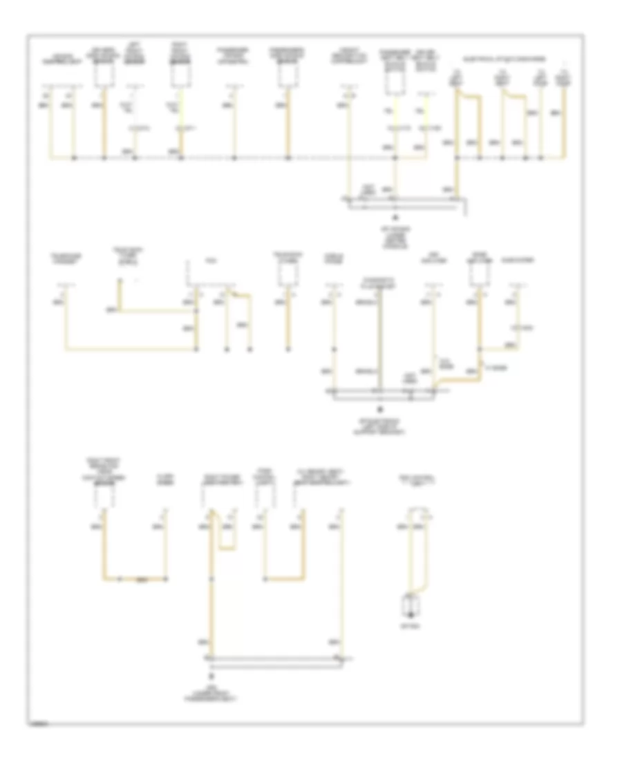 Ground Distribution Wiring Diagram, Early Production (3 of 4) for Porsche 911 Carrera 2012