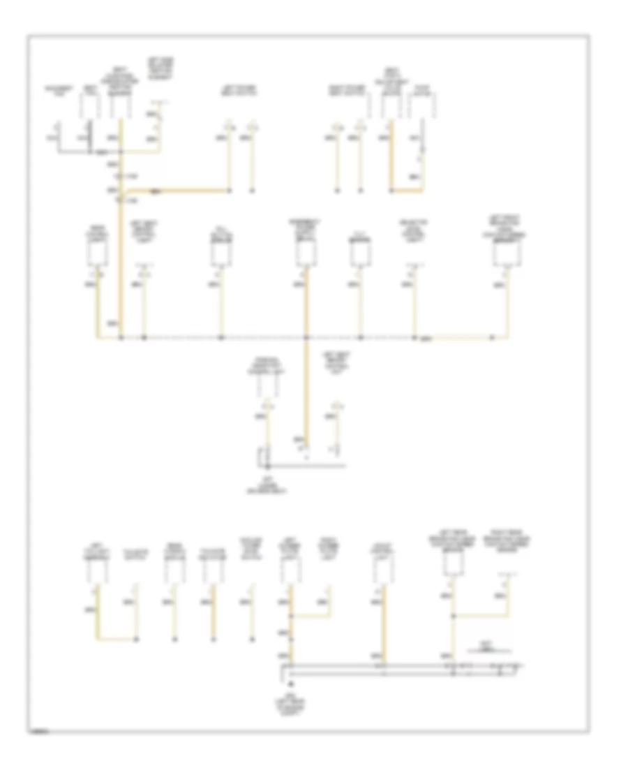 Ground Distribution Wiring Diagram, Early Production (4 of 4) for Porsche 911 Carrera 2012