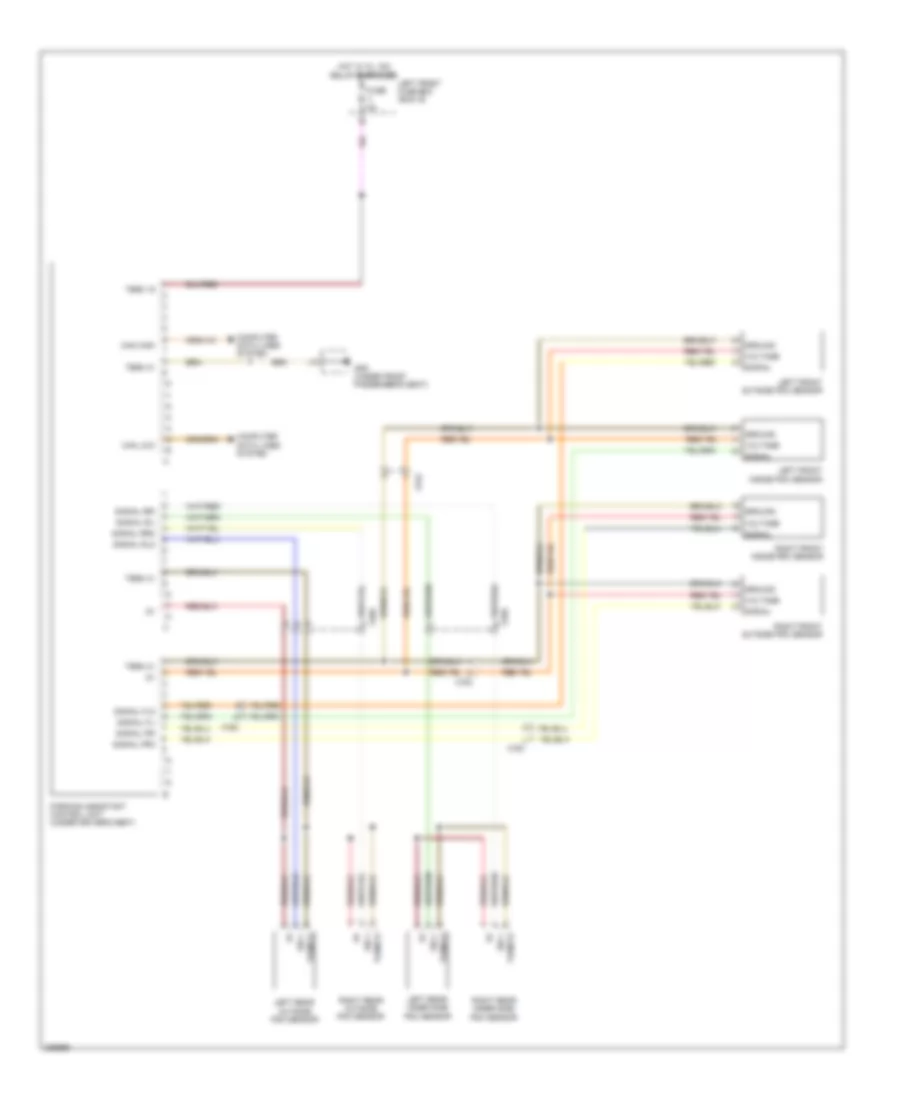 Parking Assistant Wiring Diagram Late Production for Porsche 911 Carrera 2012