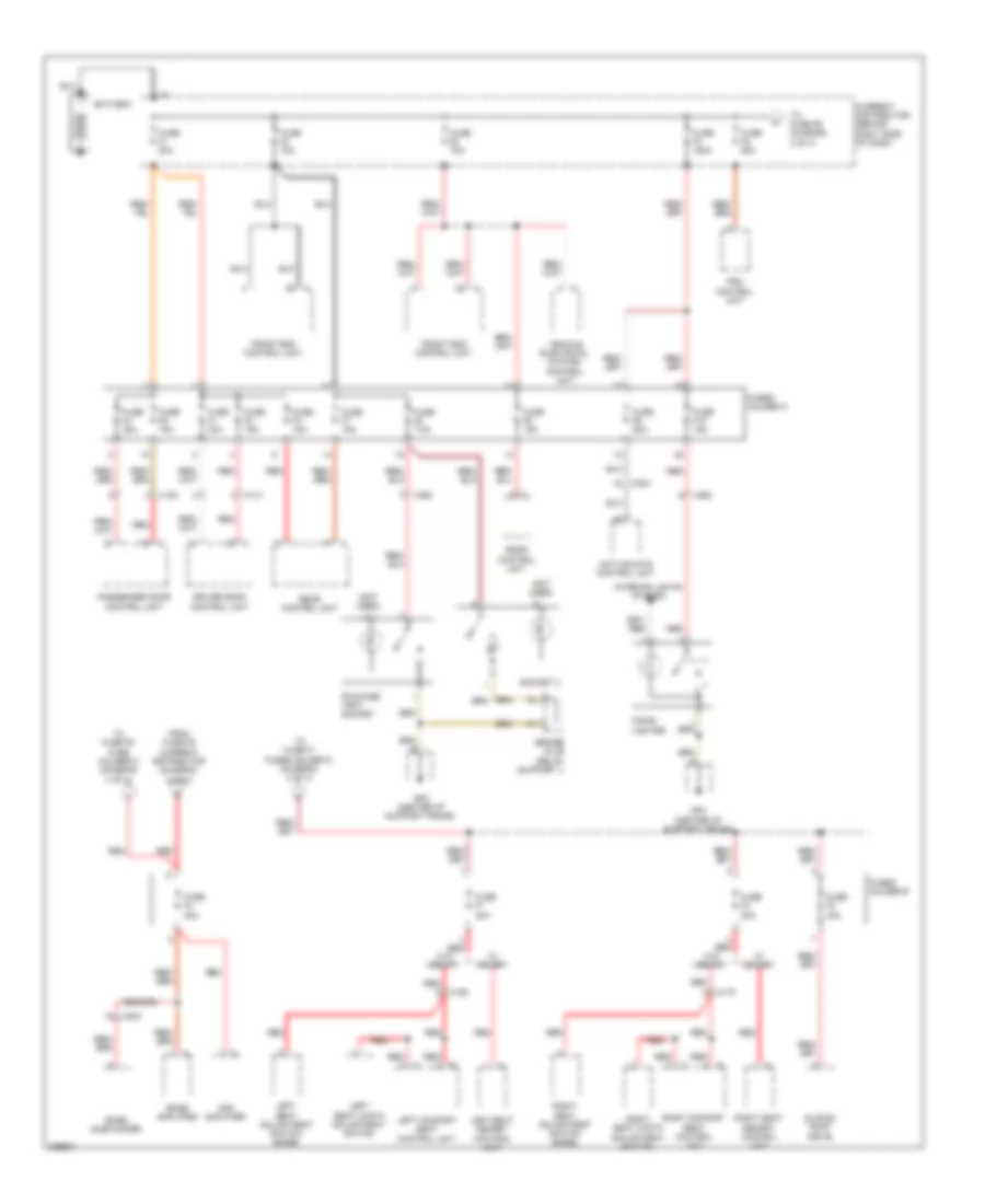 Power Distribution Wiring Diagram Early Production 1 of 4 for Porsche 911 Carrera 2012