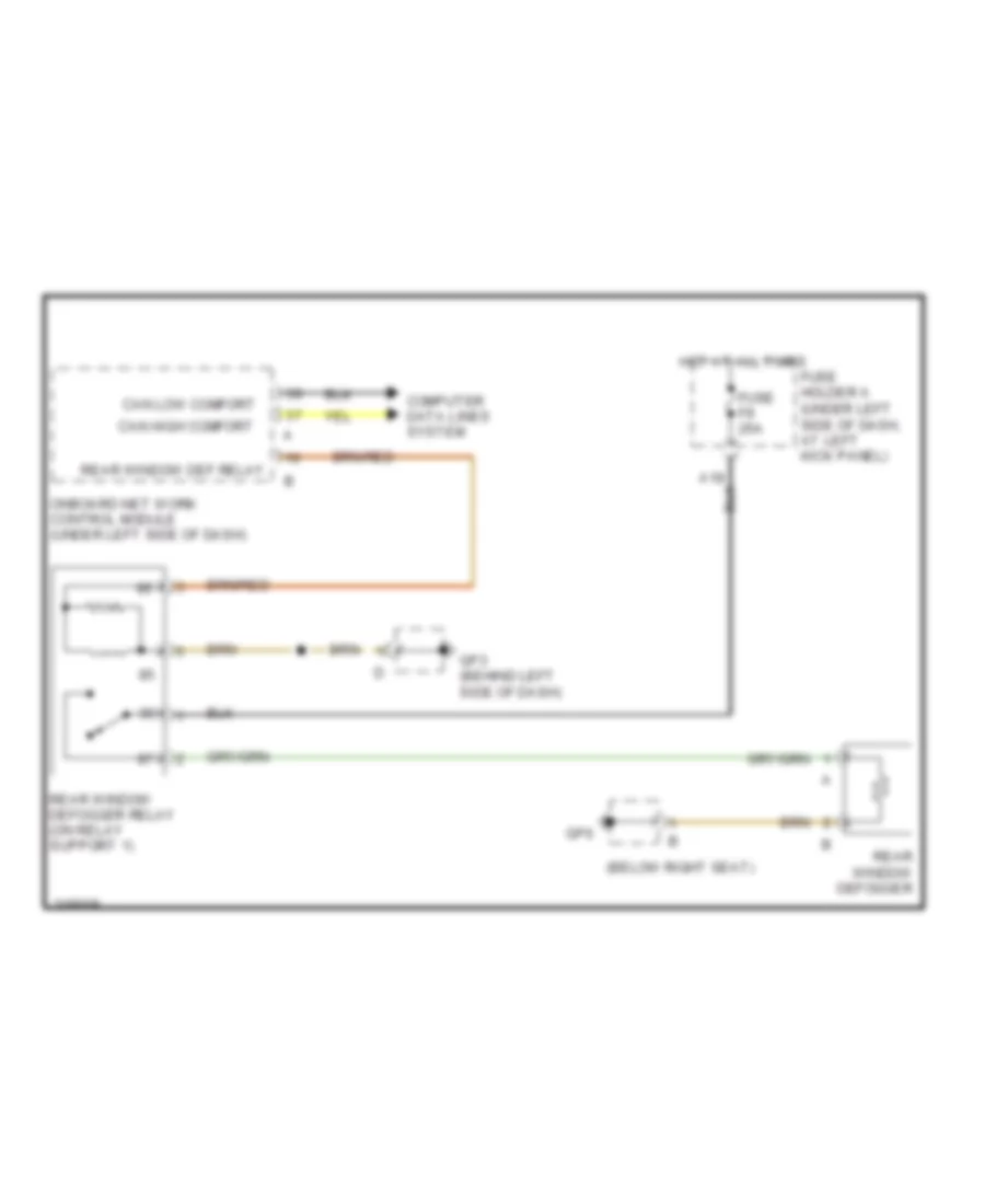 Defogger Wiring Diagram for Porsche Boxster S 2006