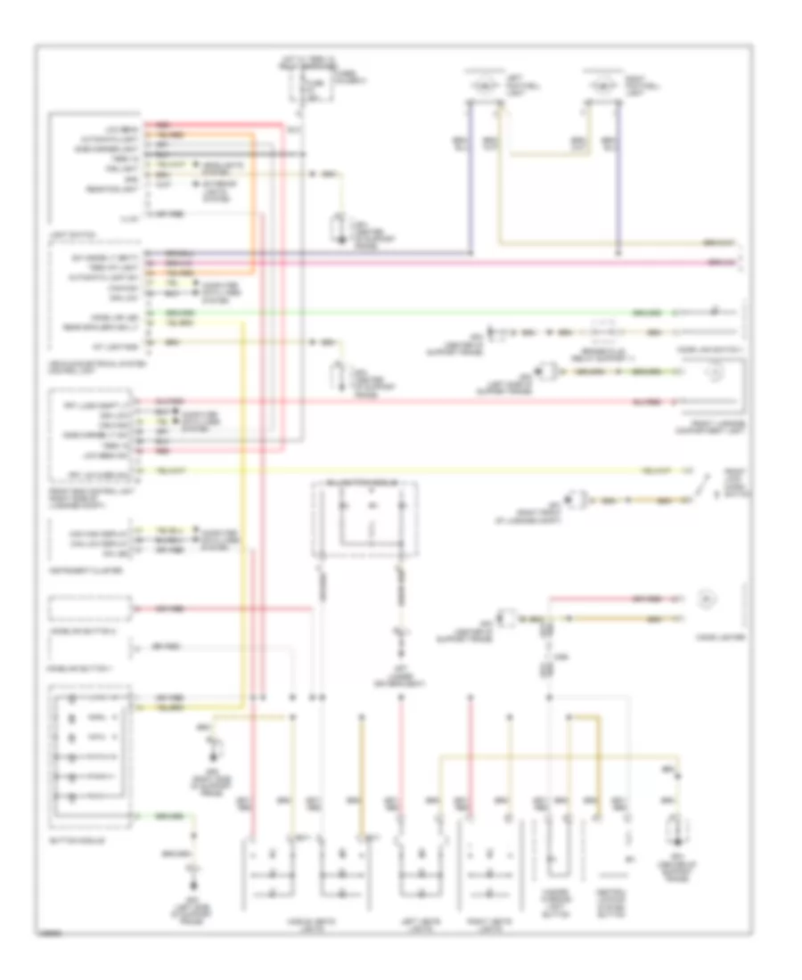 Interior Lights Wiring Diagram Early Production 1 of 2 for Porsche 911 Carrera 4 2012