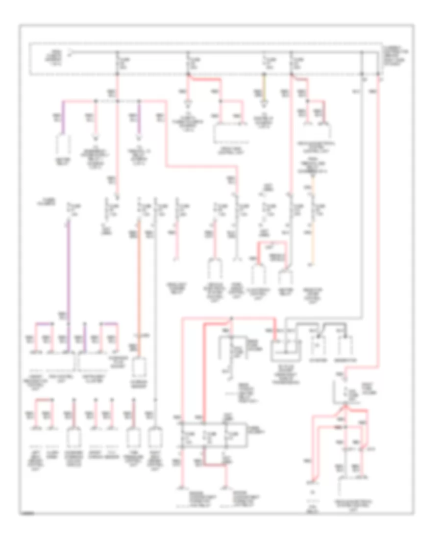 Power Distribution Wiring Diagram, Early Production (2 of 4) for Porsche 911 Carrera 4 2012