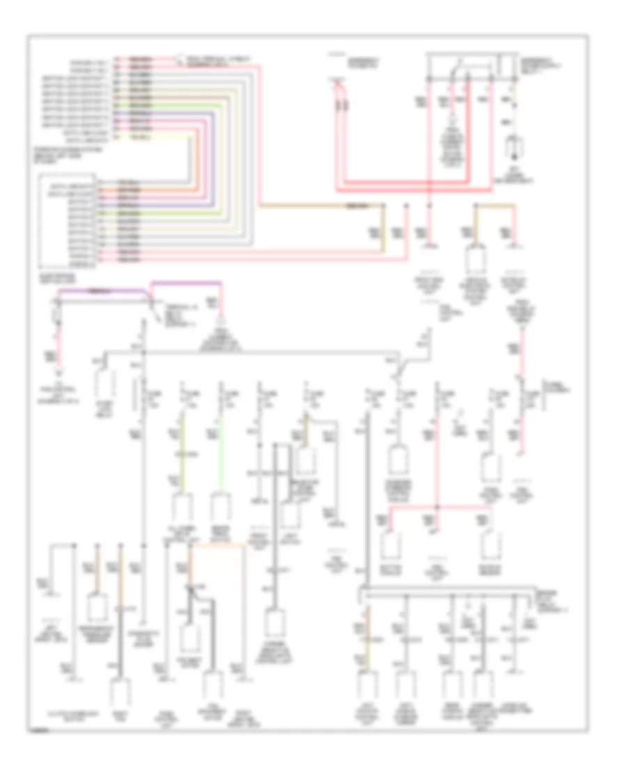 Power Distribution Wiring Diagram, Early Production (3 of 4) for Porsche 911 Carrera 4 2012