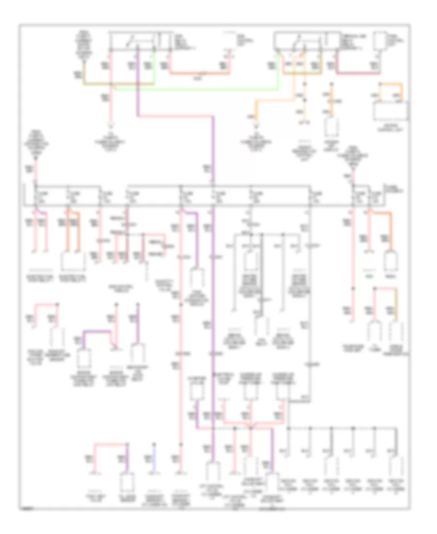 Power Distribution Wiring Diagram, Early Production (4 of 4) for Porsche 911 Carrera 4 2012