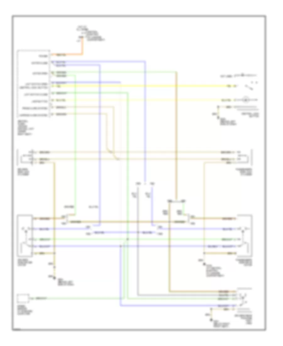 Power Door Lock Wiring Diagram for Porsche 911 Carrera 2 1991