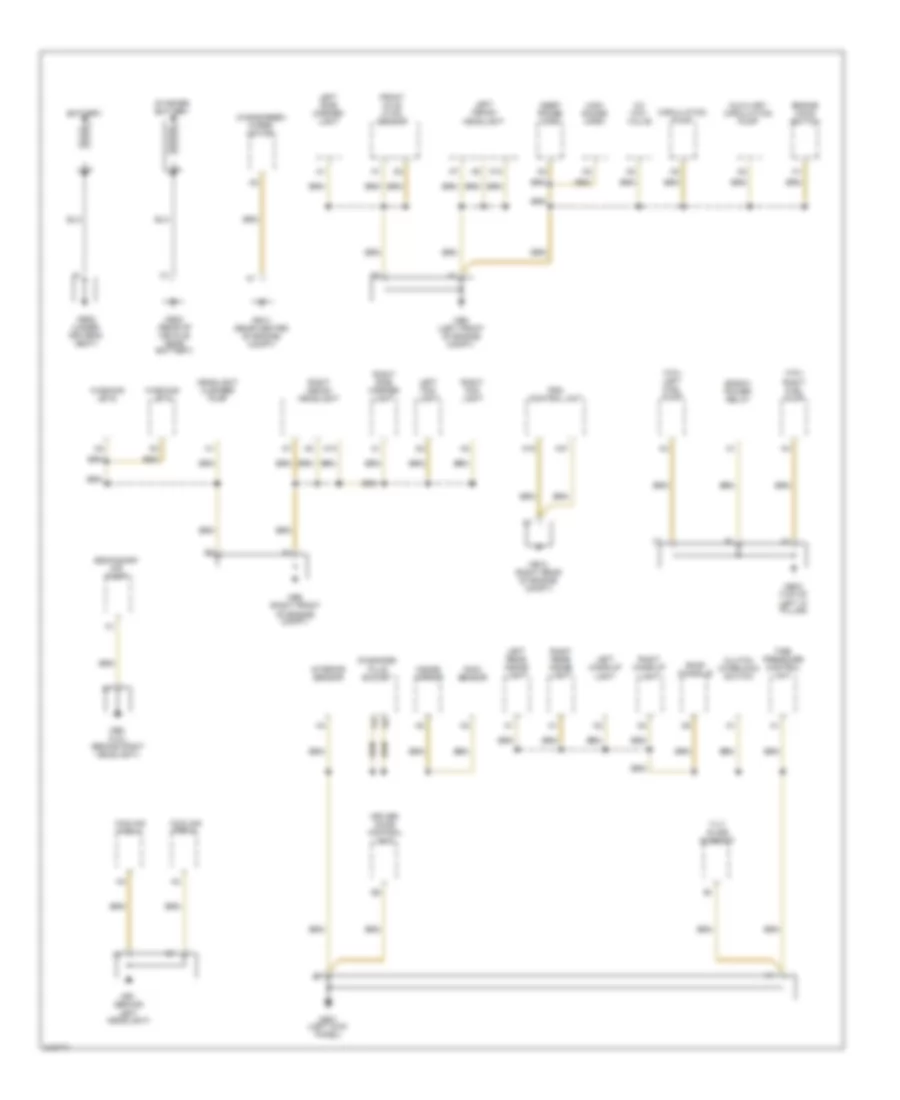 Ground Distribution Wiring Diagram 1 of 8 for Porsche Cayenne Turbo 2006
