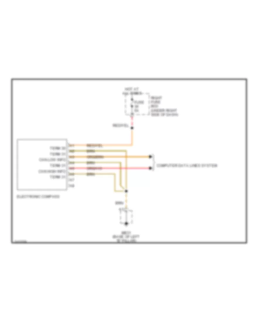Electronic Compass Wiring Diagram for Porsche Cayenne Turbo 2006